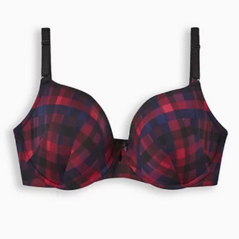 🆕 T-Shirt Lightly Lined Print 360° Back Smoothing™ Bra 40F NWT Torrid New!